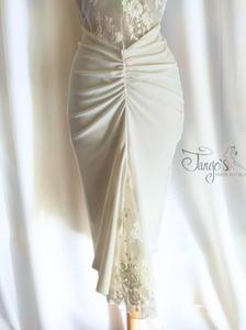 Abito Angeles bianco con pizzo ricamato