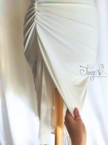 Abito Angeles bianco con pizzo ricamato