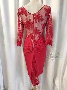 Abito Angeles rosso con brillantini