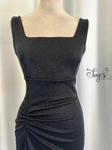 Abito Angeles nero in lurex