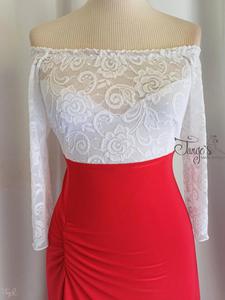 Abito Annabelle in red and white