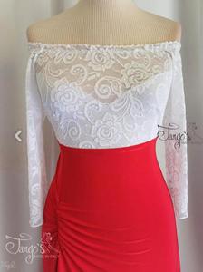 Abito Annabelle in red and white