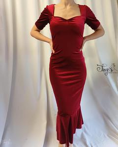 Abito Benedetta in velluto rosso