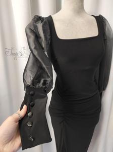 Dress Silvia con maniche in organza