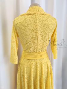 Chemisier dress Stefania in yellow lace