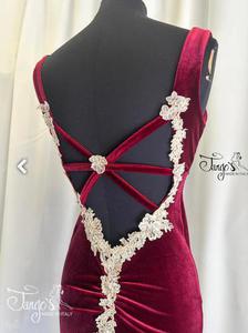Ines dress bordeaux velvet