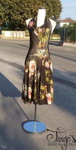 Karen black dress with pink flower