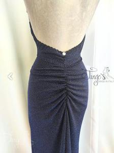 Abito Lea glitter bluette e nero