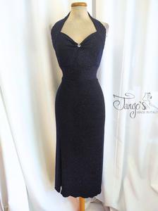 Abito Lea glitter bluette e nero