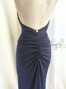 Abito Lea glitter bluette e nero