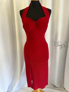 Abito Lea rosso lurex