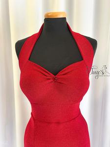 Abito Lea rosso lurex