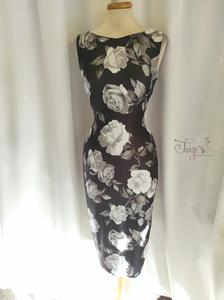 Dress Mercedes roses grey