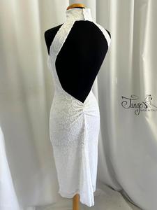 Milena white lace sheath dress
