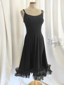 Abito Nuvola nero con rifiniture in organza