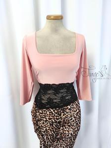 Rosalba dress in pink and animalier jersey