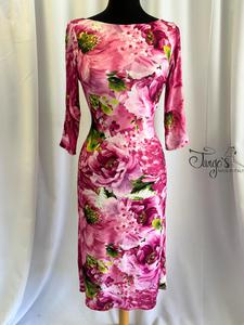 Dress Sonia floral pattern and 3/4 sleeve