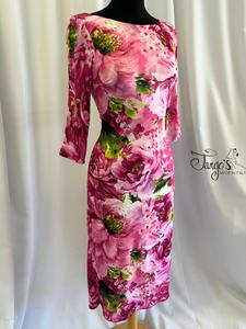 Dress Sonia floral pattern and 3/4 sleeve