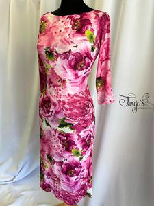 Dress Sonia floral pattern and 3/4 sleeve