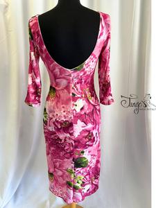 Dress Sonia floral pattern and 3/4 sleeve