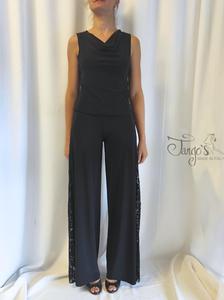 Berta trousers with lace inserts