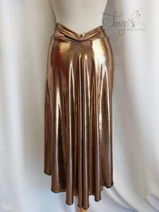 Nada skirt in laminated bronze