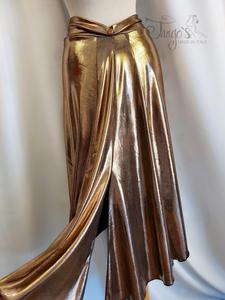 Nada skirt in laminated bronze