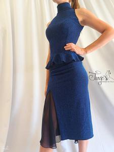 Top Dea in blu lurex