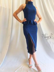 Top Dea in blu lurex