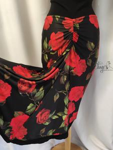 Completo gonna Katia e top Romi rose rosse