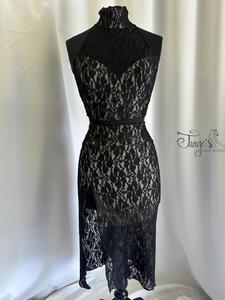 Completo gonna e top pizzo glitter