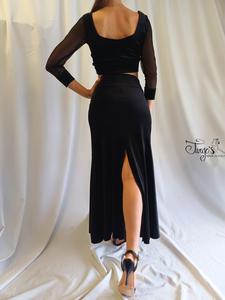 Completo gonna Malika e top Sally velluto nero