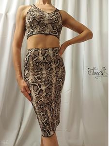 Completo gonna Marta e top Lucy pitonato