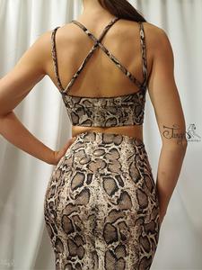 Completo gonna Marta e top Lucy pitonato