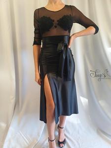 Completo gonna e top Luna incrociato con pizzo e tulle