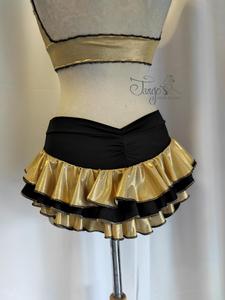 Pole Dance set in black and gold fabric