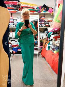 Suit Tiziana green, top and pant