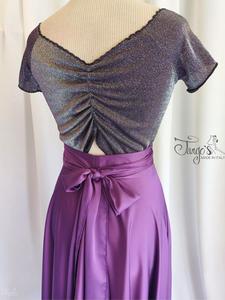 Annalisa glitter top and Orfea plum skirt set