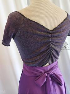 Annalisa glitter top and Orfea plum skirt set