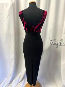 Completo top Romi floccato fucsia e gonna Carmen