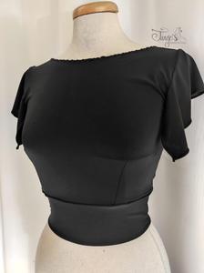 Crop Top Ciliegia Nero