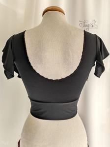 Crop Top Ciliegia Nero