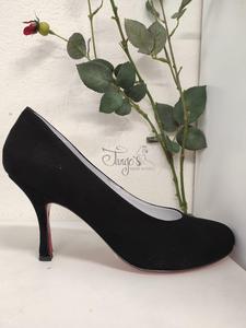 Décolleté Audrey black suede - Heels 8,5cm