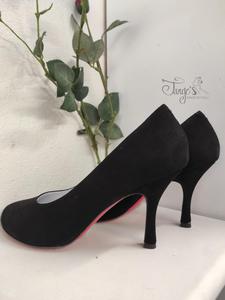 Décolleté Audrey black suede - Heels 8,5cm