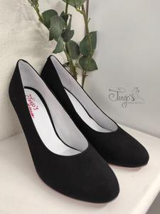 Décolleté Audrey black suede - Heels 8,5cm