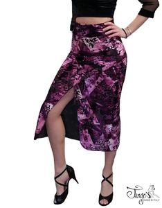 Skirt Carmen wrap in devoré velvet fabric