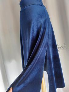 Skirt Giulia blue velvet