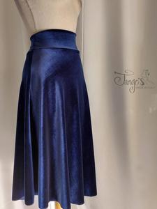 Skirt Giulia blue velvet