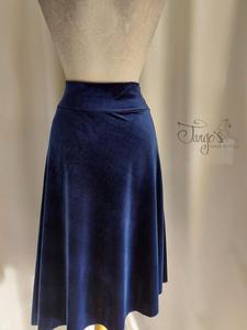 Skirt Giulia blue velvet