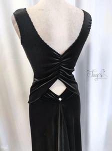 Top Alana in velluto nero